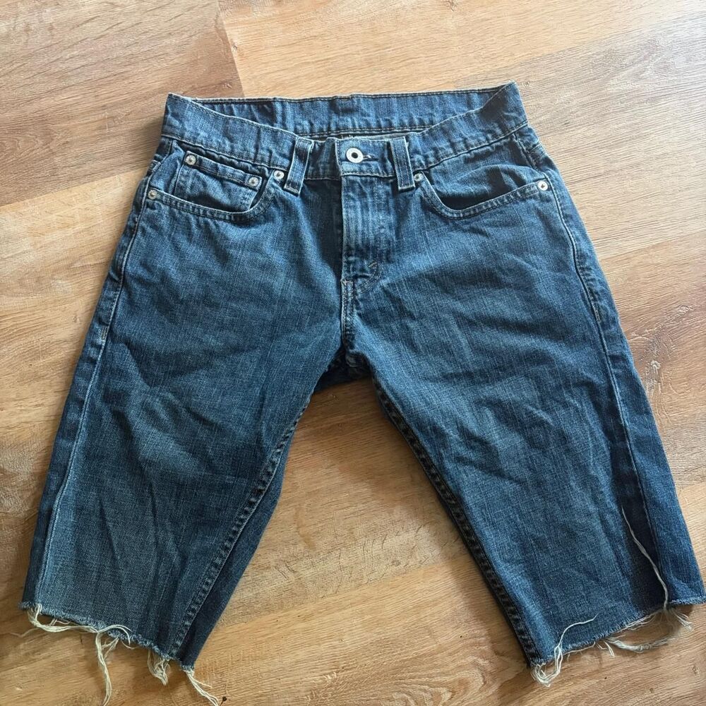 Levi's 511 Cutoff Dark Wash Denim Shorts Y2K